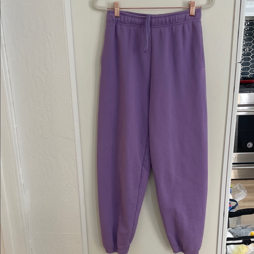 Aritzia TNA Cozy Fleece Joggers in Purple | XS